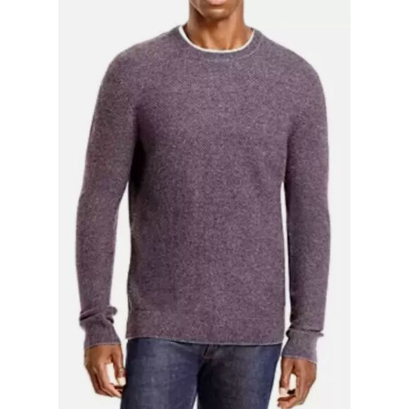 The Men's Store Bloomingdales Wool Cashmere Raisin Combo Pullover Sweater M - Picture 1 of 10